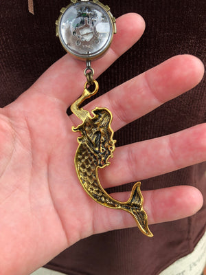 Mermaid Pocketwatch Necklace - Pocket Watch Necklace - AlphaVariable