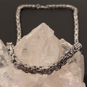 Stainless Steel Byzantine Chain Necklace - Necklace - AlphaVariable