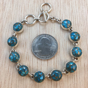 Sterling Silver Turquoise Bracelet - Bracelet - AlphaVariable