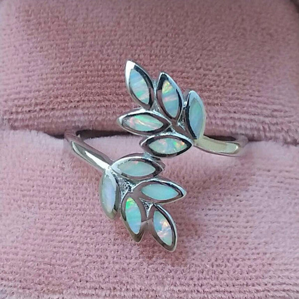 Opal Leaf Ring - Ring - AlphaVariable