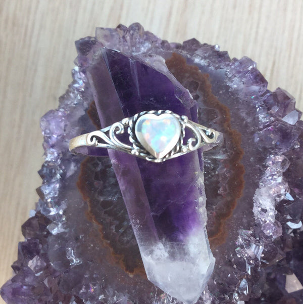 Opal Heart Ring - Ring - AlphaVariable