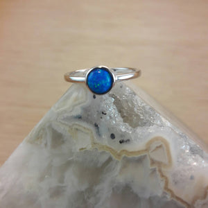 Blue Opal Circle Ring - Ring - AlphaVariable