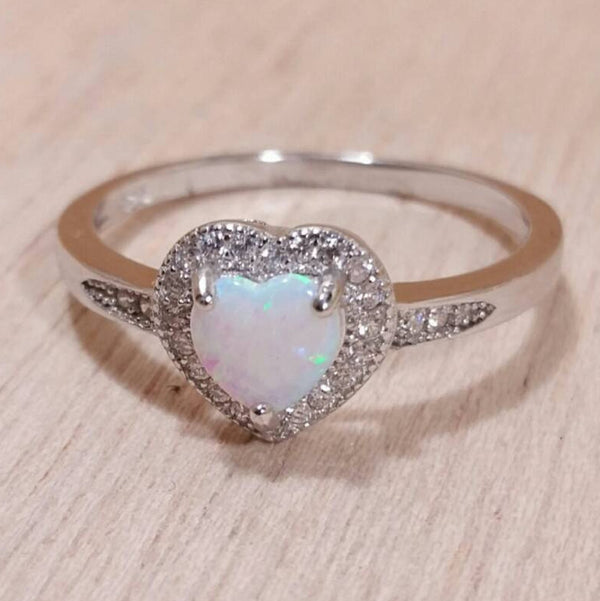 Opal Heart Ring - Ring - AlphaVariable