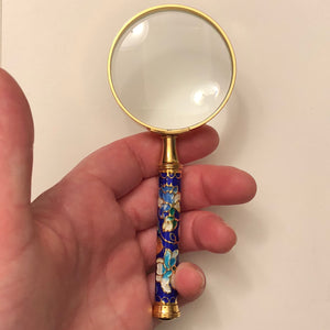 Vintage Cloisonne Magnifying Glass - Vintage Cloisonne Gifts - AlphaVariable