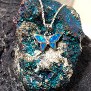 Opal Butterfly Necklace - Necklace - AlphaVariable