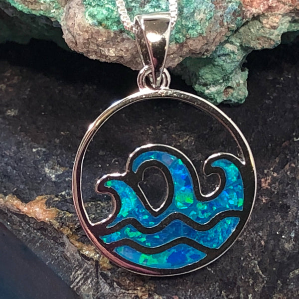 Opal Wave Necklace - Necklace - AlphaVariable