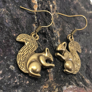 Bronze Squirrel Earrings - Earrings - AlphaVariable