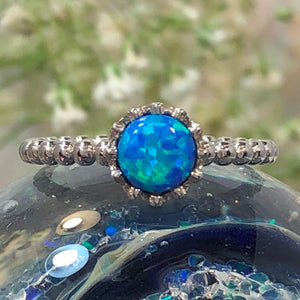 Blue Opal Crown Ring - Ring - AlphaVariable