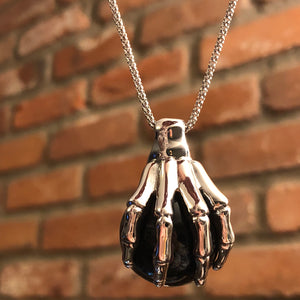 Skeleton Hand Necklace - Steampunk Necklace - AlphaVariable