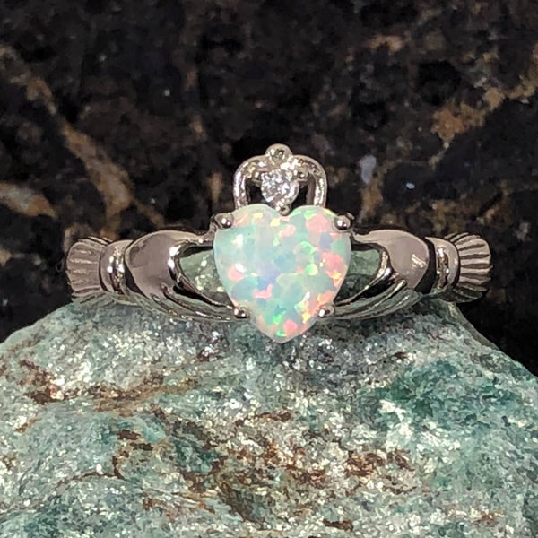 Opal Claddagh Ring - Ring - AlphaVariable