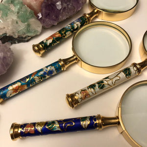 Vintage Cloisonne Magnifying Glass - Vintage Cloisonne Gifts - AlphaVariable