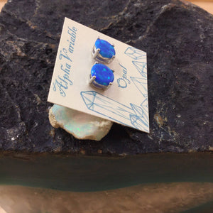 Blue Opal Earrings - Earrings - AlphaVariable