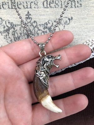 Boho Gypsy Wolf Talisman Necklace - Necklace - AlphaVariable