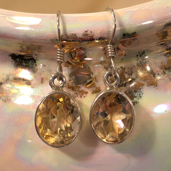 Citrine Sterling Silver Earrings - Earrings - AlphaVariable