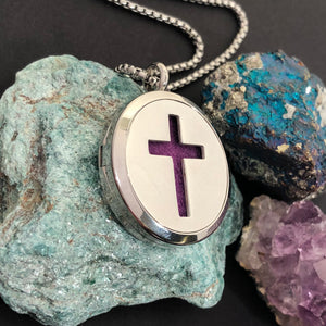 Cross Essential Oil Diffuser Necklace - Diffuser Necklace - AlphaVariable