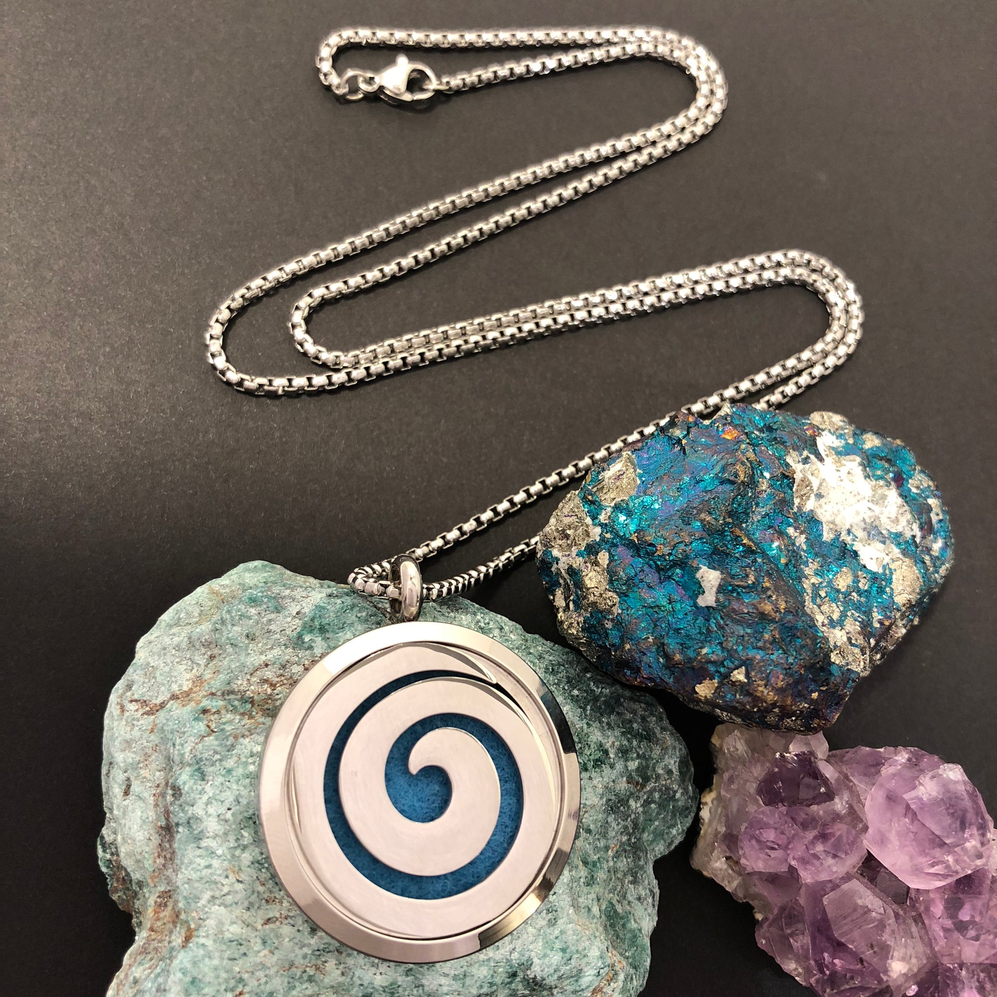 Spiral Essential Oil Diffuser Necklace - Diffuser Necklace - AlphaVariable
