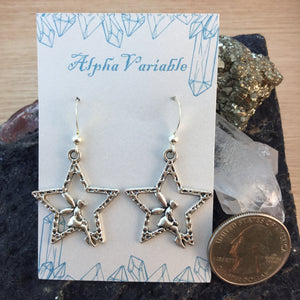 Silver Star Fairy Earrings - Earrings - AlphaVariable