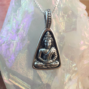 Sterling Silver Buddha Necklace - Necklace - AlphaVariable