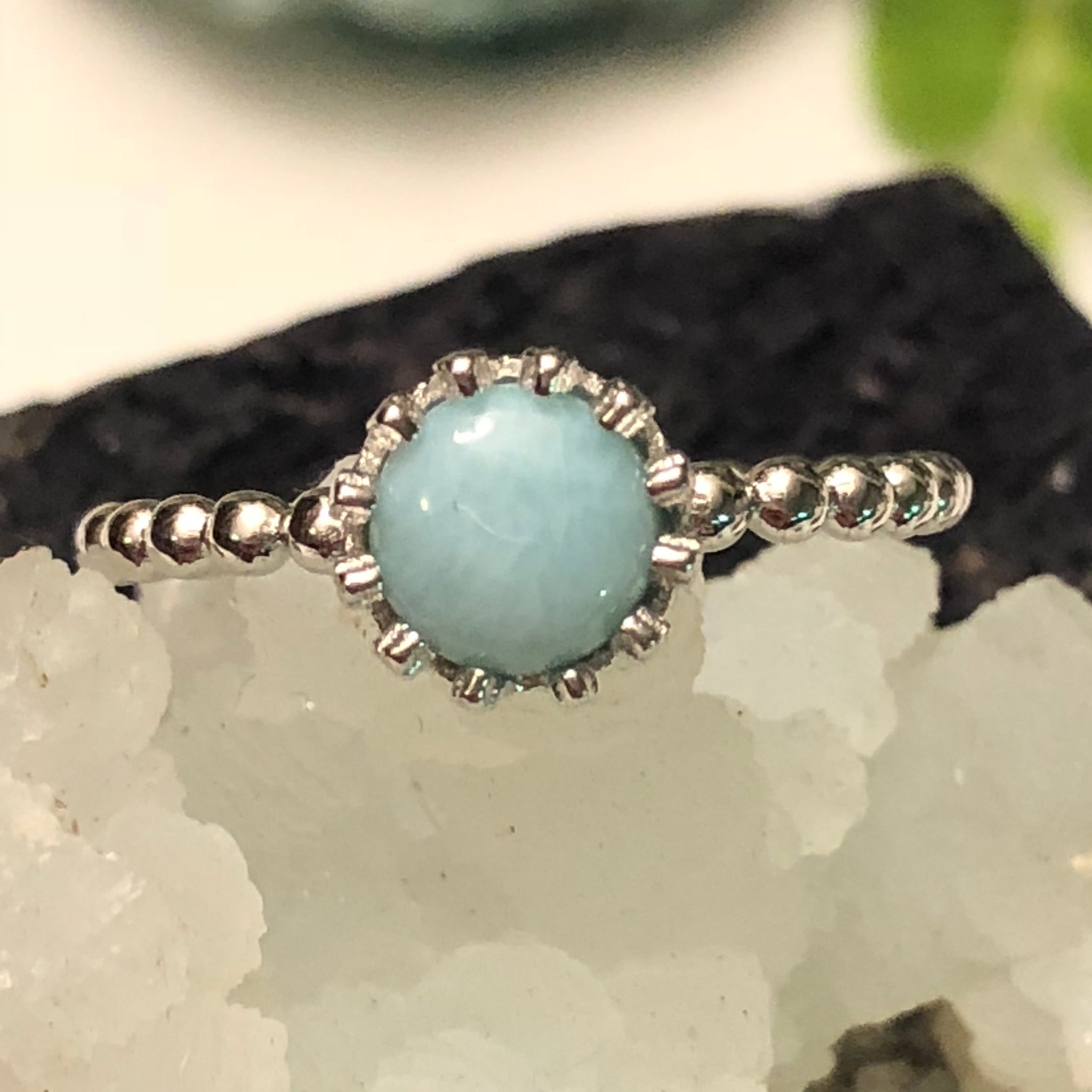 Larimar Ring + Sterling Silver Jewelry + FREE Gift Box + FREE Shipping  Codes - AlphaVariable