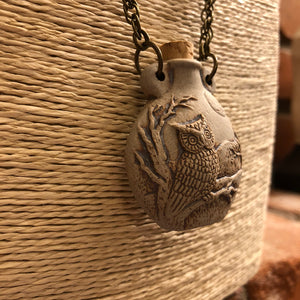 Owl Bottle Necklace - Necklace - AlphaVariable