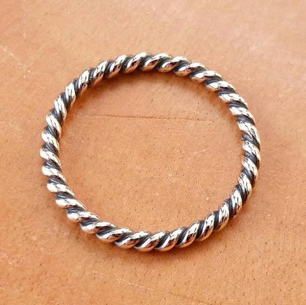 Stacking Rope Ring in Sterling Silver by AlphaVariable