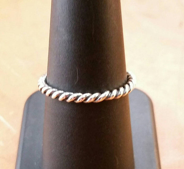 Stacking Rope Ring in Sterling Silver by AlphaVariable