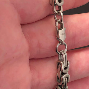 Stainless Steel Byzantine Chain Necklace - Necklace - AlphaVariable