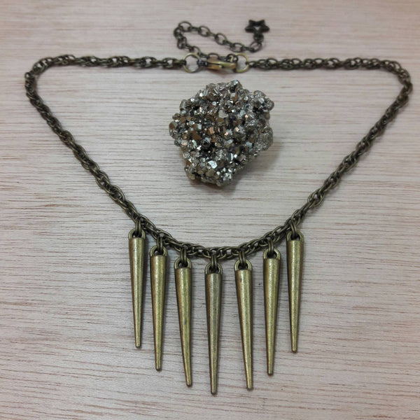 Steampunk Spike Necklace - Necklace - AlphaVariable