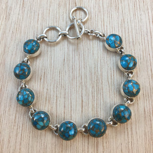 Sterling Silver Turquoise Bracelet - Bracelet - AlphaVariable
