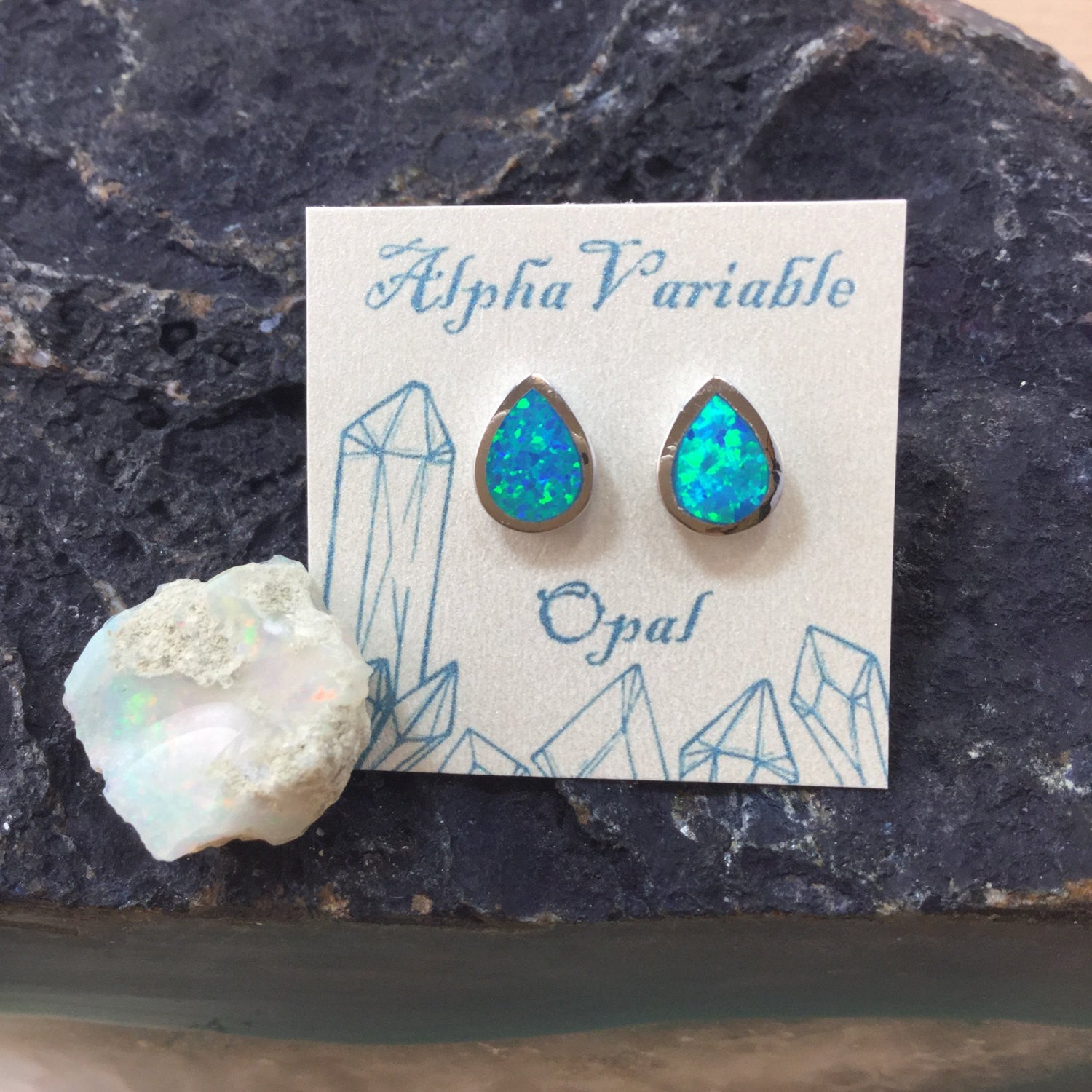 Opal Earrings - Earrings - AlphaVariable