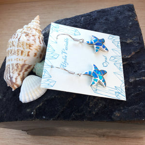 Sterling Silver Opal Starfish Earrings - Earrings - AlphaVariable