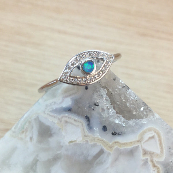 Evil Eye Opal Ring - Ring - AlphaVariable