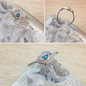 Evil Eye Opal Ring - Ring - AlphaVariable