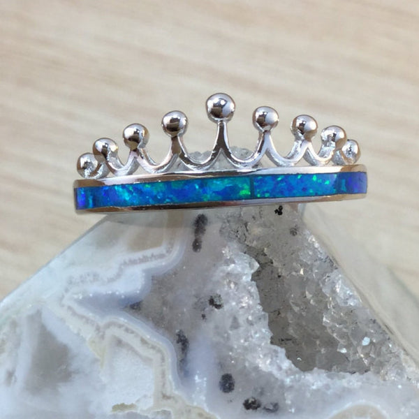 Blue Opal Crown Ring - Ring - AlphaVariable