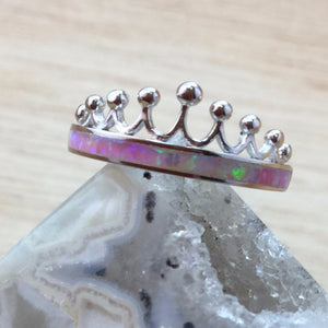 Pink Opal Crown Ring - Ring - AlphaVariable