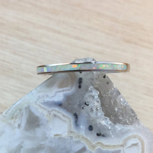 Thin Band Opal Ring - Ring - AlphaVariable