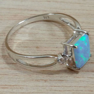 Blue Square Opal Ring - Ring - AlphaVariable