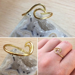 Gold Wave Ring - Ring - AlphaVariable