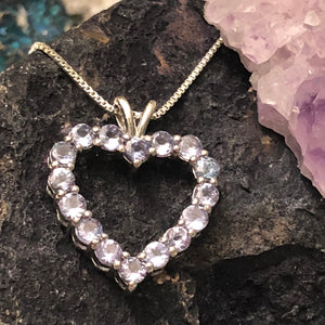 Tanzanite Heart Necklace Sterling Silver Jewelry -  - AlphaVariable