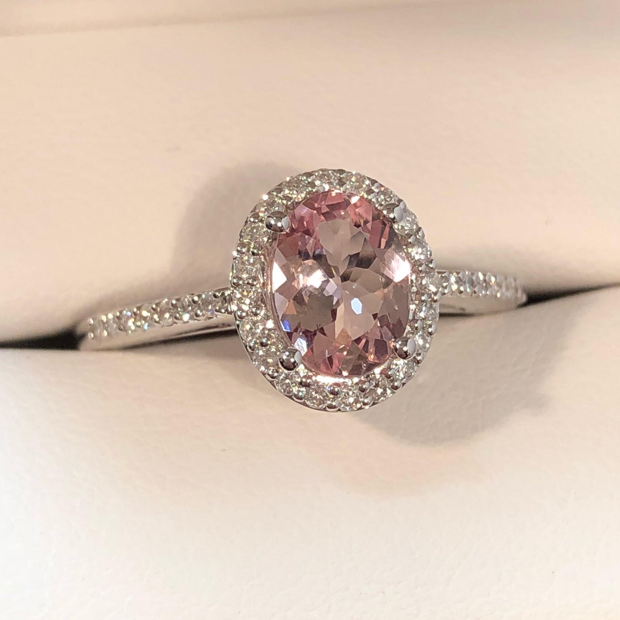 Morganite Engagement Ring - Ring - AlphaVariable