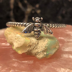 Bee Ring - Sterling Silver Rings - AlphaVariable