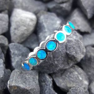 Blue Opal Band - Ring - AlphaVariable