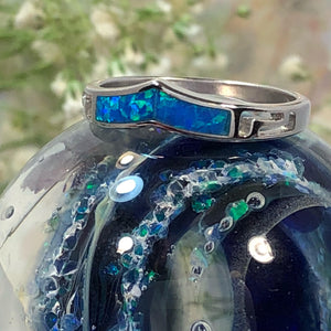 Blue Opal Chevron Ring - Ring - AlphaVariable
