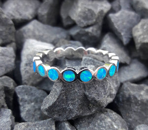 Blue Opal Band - Ring - AlphaVariable