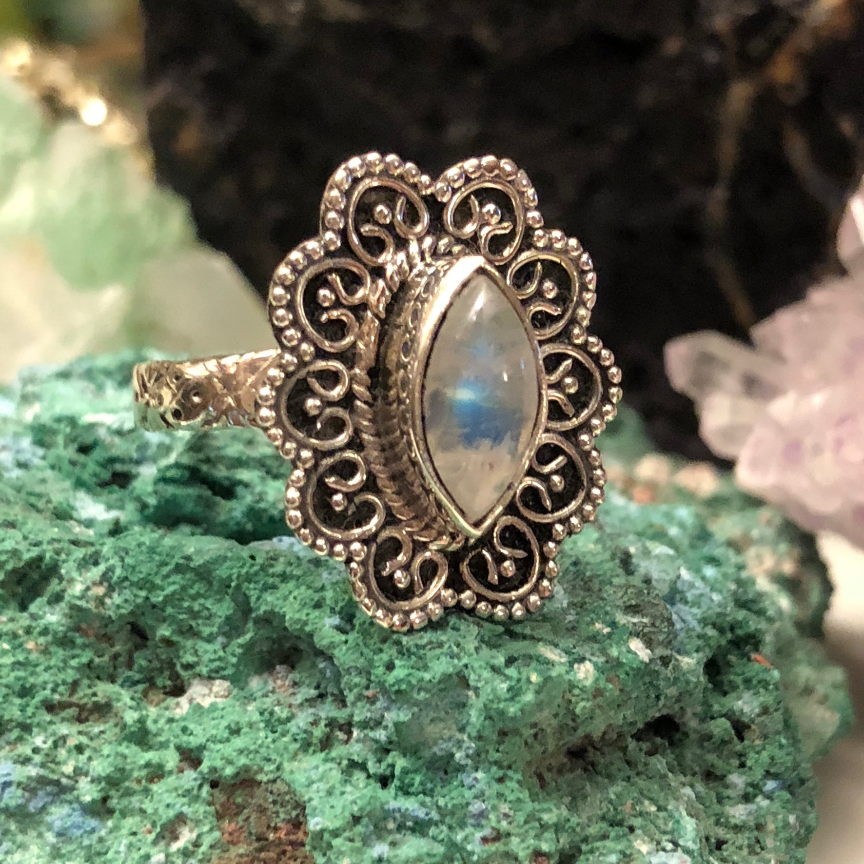 Boho 2025 moonstone ring