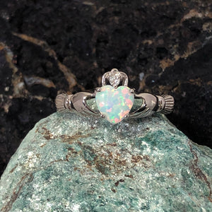 Opal Claddagh Ring - Ring - AlphaVariable