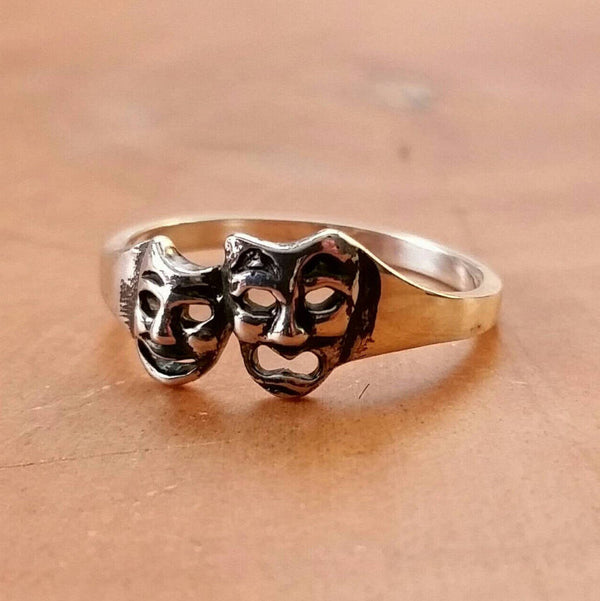Comedy And Tragedy Mask Ring - Ring - AlphaVariable
