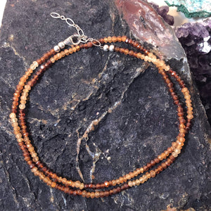 Hessonite Necklace - Necklace - AlphaVariable