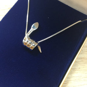 Sterling Silver Opal Snake Necklace - Necklace - AlphaVariable