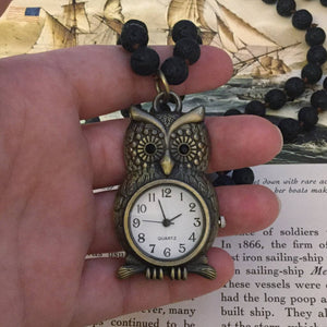 Owl Watch Necklace - Necklace - AlphaVariable